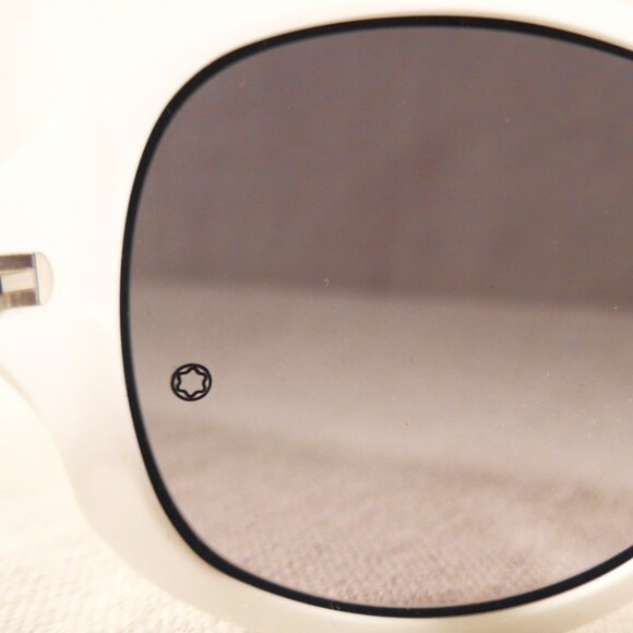 NWT Montblanc Women Cala Luna White Sunglasses with Cast main image 15